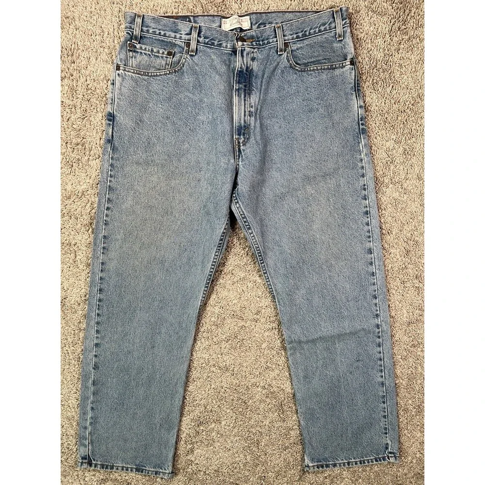 Levi Strauss Signature Mens 38x30 Blue Regular Fit Straight Cut Leg Denim Jeans